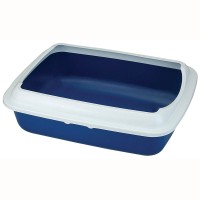 Туалет-лоток с рамкой 50,5*39*15 см, темно-синий, Triol (Триол)