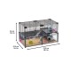 Ферпласт Клетка MULTIPLA HAMSTER для хомяков и мышей, 72,5*37,5*42 см, серая, Ferplast