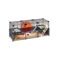Ферпласт Клетка MULTIPLA HAMSTER LARGE для хомяков и мышей, 107,5*37,5*42 см, серая, Ferplast