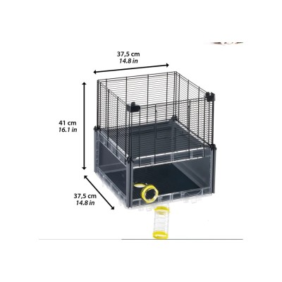 Ферпласт Модуль дополнительный для клеток MULTIPLA HAMSTER для крыши, 37,5*37,5*41 см, серый, Ferplast