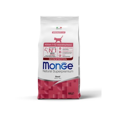 Монже Корм Cat Monoprotein Kitten для котят, Говядина, 400 г, Monge