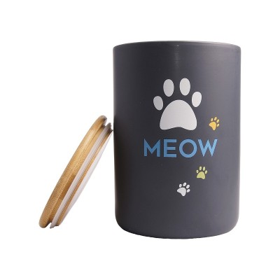 Контейнер MEOW для хранения корма, 1,9 л, керамика, черный, Mr.Kranch (Мистер Кранч)