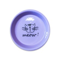 Мистер Кранч Миска керамическая MEOW!, 200 мл, сиреневая, Mr.Kranch