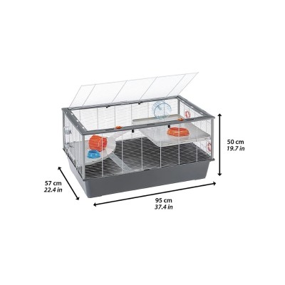 Ферпласт Клетка CRICETI 100 для хомяков, 95*57*50 см, серая, Ferplast