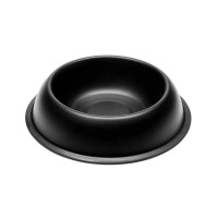Ферпласт Миска MIRA KC металлическая лакированная на резинке, 1,5 л, черный, Ferplast