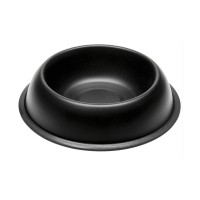 Ферпласт Миска MIRA KC металлическая лакированная на резинке, 2,5 л, черный, Ferplast