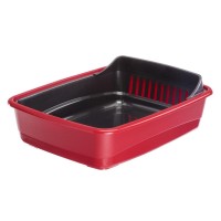 Ферпласт Туалет-лоток ARIEL для кошек и котят, ARIEL 10, 46*35*11 см, без бортика, Ferplast