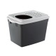 Ферпласт Туалет-бокс для кошек JUMPY 38*57*39 см с верхним входом, серый, Ferplast
