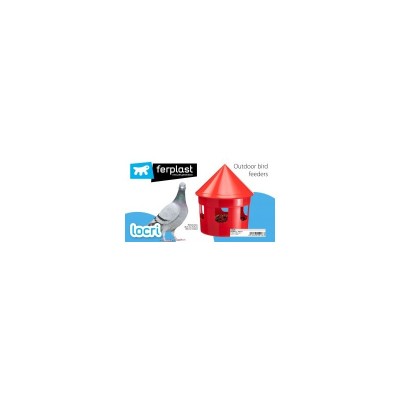 Кормушка для голубей Locri 21,5*25,5 см красная, пластик, Ferplast (Ферпласт)