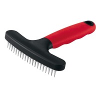 Ферпласт Расческа GRO для собак, красный/черный, GRO 5846, с короткими зубцами, Ferplast