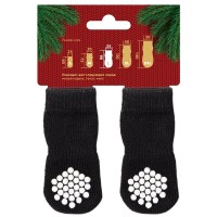 Триол Носки новогодние Пингвин для собак, серия NEW YEAR, черно-белый, L, размер 3,5*9 см, Triol