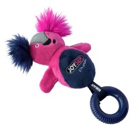 Джойсер Игрушка Puppy с резиновым кольцом и пищалкой для собак, 21 см, белка, розовый, Joyser