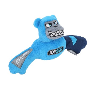 Джойсер Игрушка Squad mini с пищалкой для собак, 19 см, плюш, Медведь J-Bear, голубой, Joyser