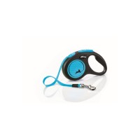 Флекси Рулетка NEW NEON для собак до 15 кг, лента 5 м, неоновый синий, Flexi