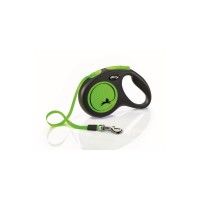 Флекси Рулетка NEW NEON для собак до 25 кг, лента 5 м, неоновый зеленый, Flexi