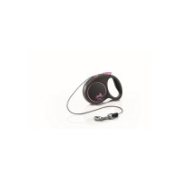 Флекси Рулетка BLACK DESIGN для собак до 8 кг, трос 3 м, розовый, Flexi