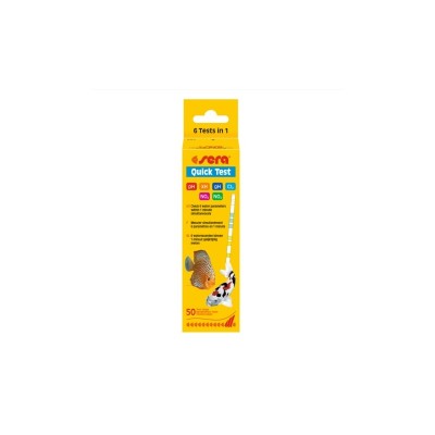 Сера Тесты для воды Quick Test 6in1 экспресс-полоски, 50 шт, Sera