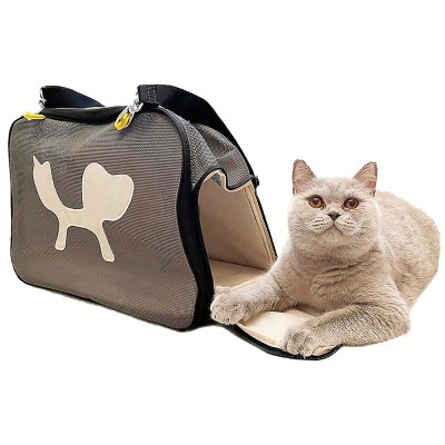 Юнайтед Петс Сумка-переноска мягкая Mesh Bag для собак и кошек, 44*23*28 см, черный/желтый, United Pets