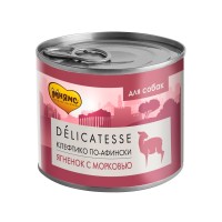 Мнямс Консервы Delicatesse для собак, 200 г, паштет, Клефтико по-афински (ягненок/морковь)