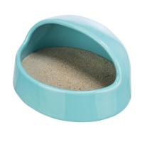 Трикси Керамическая купалка для грызунов, бирюзовый 16*14*8 см, Trixie
