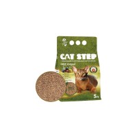 Кет Степ Наполнитель комкующийся растительный Cat Step Olive Original, 5 л