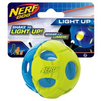 Нёрф Игрушка Мяч светящийся для собак, 6 см, синий/зеленый, Nerf