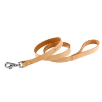 Ферпласт Поводок NATURAL G для собак, кожа, бежевый, 20/180, длина 180 см, ширина 2 см, Ferplast