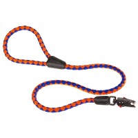 Ферпласт Поводок TWIST MATIC G для собак, с автоматическим карабином, длина 110 см, оранжевый/синий, 18/110, толщина 1,8 см, Ferplast