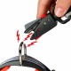 Ферпласт Поводок TWIST MATIC G для собак, с автоматическим карабином, длина 110 см, оранжевый/синий, 18/110, толщина 1,8 см, Ferplast