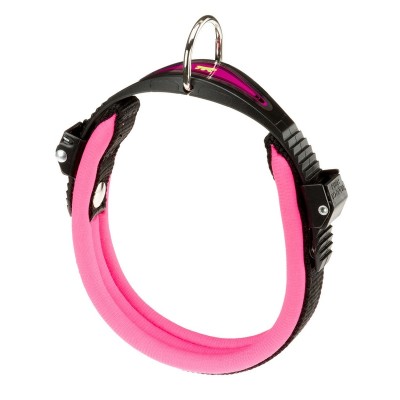 Ферпласт Ошейник ERGOFLUO C для собак, нейлон, розовый, 25/60, обхват шеи 52-60 см, ширина 2,5 см, Ferplast