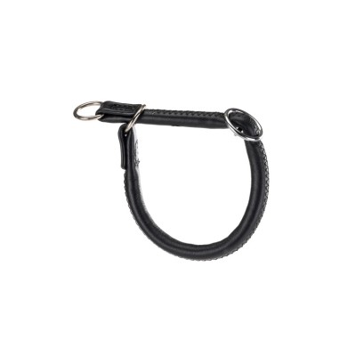 Ферпласт Ошейник-полуудавка VOGUE CORD CS для собак, натуральная кожа, черный, 10/40, длина 40 см, ширина 10 мм, Ferplast