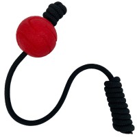 Мистер Кранч Игрушка Мяч на шнуре для собак, 6 см, красный, Mr.Kranch