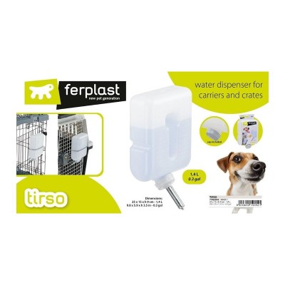 Поилка TIRSO для клеток и переносок, 25*15*9 см, 1,4 л, пластик, Ferplast (Ферпласт)