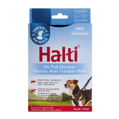 Шлейка тренировочная Не тяни Halti No Pull, М, обхват шеи 34-50 см, , черная, Company of Animals