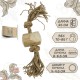 Кофе вуд Игрушка для собак Бочонок на веревке, M, бочонок 6*4-4.5 см, длина 25 см, COFFEE WOOD