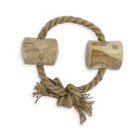 Кофе вуд Игрушка для собак Веревочное кольцо с бочонками, 15см, COFFEE WOOD