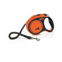 Флекси Рулетка NEW Xtreme лента, оранжевый/черный, L, вес животного до 55 кг, длина 8 м, Flexi