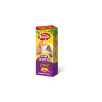 Хэппи Джангл Лакомство (палочки на деревянном стержне) для крупных грызунов, Медовый микс, 6 шт/уп., Happy Jungle