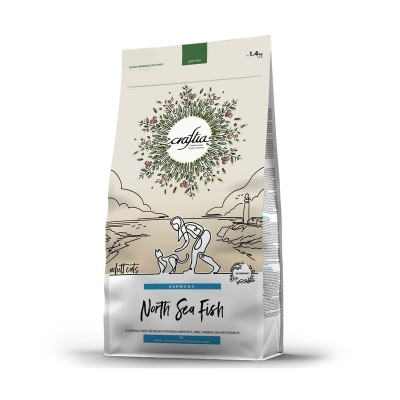 Крафтиа Корм CRAFTIA HARMONA для кошек с Рыбой северного моря, 1,4 кг  , Craftia