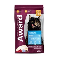 Авард Корм Sterilized для стерилизованных кошек, Белая рыба/Семя льна/Клюква/Цикорий, 10 кг, Award