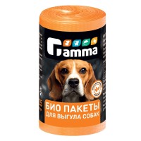 Гамма Пакеты биоразлагаемые для уборки за собакой 25 шт (рулон), 24*36 см, Гамма