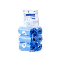 Ария Пакеты для уборки за собакой Standart 20*30 см, 6*20 шт, синие, Arya
