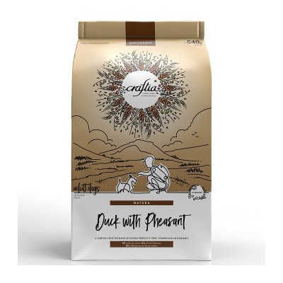 Крафтиа Корм CRAFTIA NATURA для собак миниатюрных и мелких пород Утка/Фазан, 640 г  , Craftia
