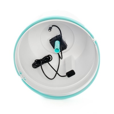 Питьевой фонтан с 2 насадками Pet Fountain USB, бело-зелёный 1,6 л, 20*19 см,  SkyRus (СкайРус)