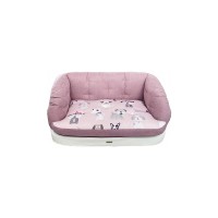 Лежак-диван Francine 75*50*14/32 см, розовый с собачками, AntePrima (АнтеПрима)
