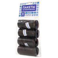 ЭлитПад Пакеты для уборки за собакой Standart черные 30*22,5 см, 8*20 пакетов  , ElitePad
