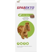 Bravecto 10-20 кг Жевательные таблетки для собак (от клещей и блох), 1 таб
