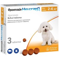 Фронтлайн НексгарД Таблетки от блох Boehringer Ingelheim для собак, вес 2,5-4 кг, 11,3 мг
